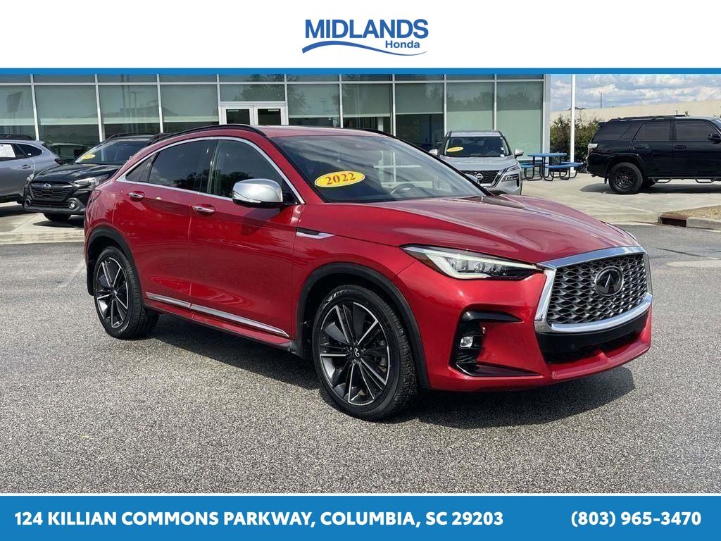 Dynamic Sunstone Red 2022 INFINITI QX55 Essential AWD SUV / Crossover All-Wheel Drive Continuously Variable Transmission
