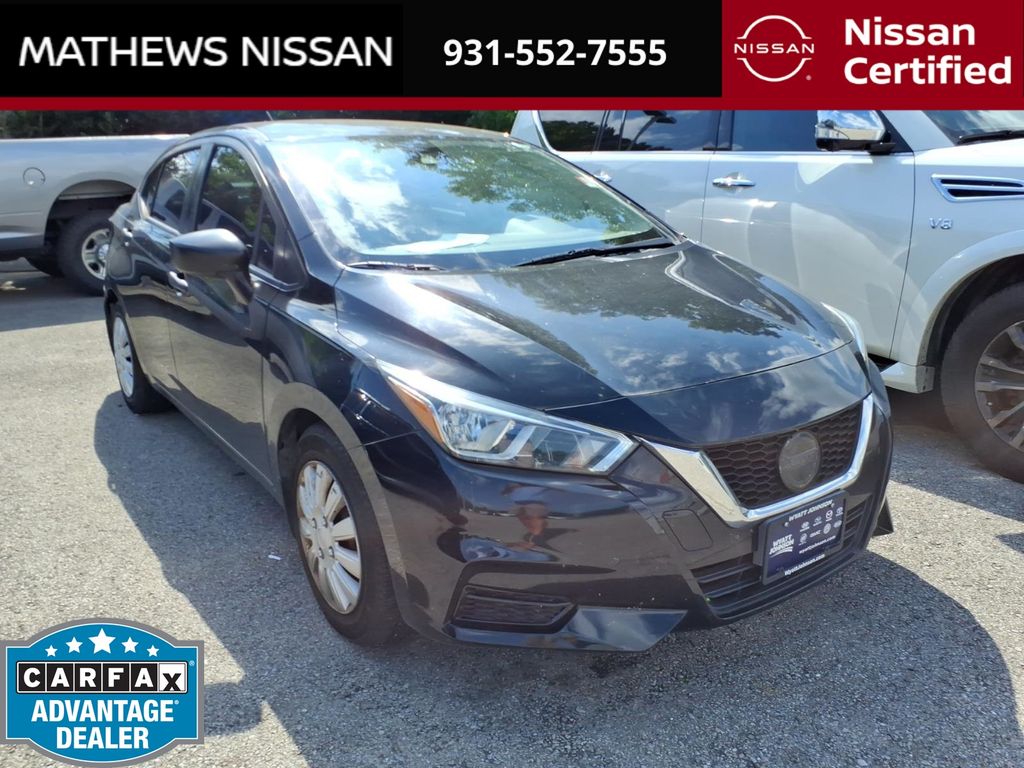 Super Black 2020 Nissan Versa S FWD Sedan Front-Wheel Drive Continuously Variable Transmission