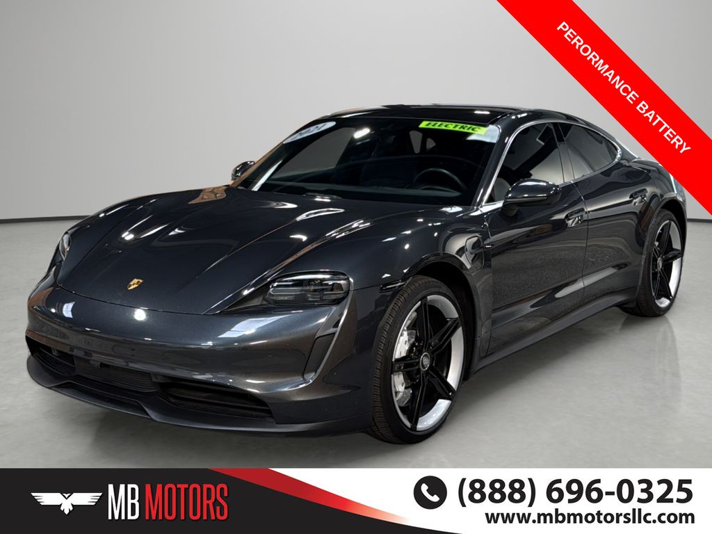 Gray 2021 Porsche Taycan Sedan All-Wheel Drive 2-Speed Automatic