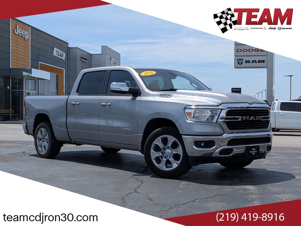 Billet Silver Metallic Clearcoat 2021 RAM 1500 Pickup Truck Four-Wheel Drive 8-Speed Automatic
