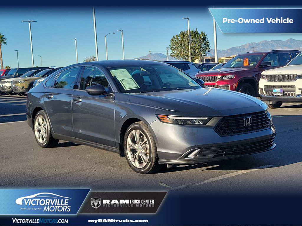 Meteorite Gray Metallic 2023 Honda Accord Sedan Front-Wheel Drive Continuously Variable Transmission