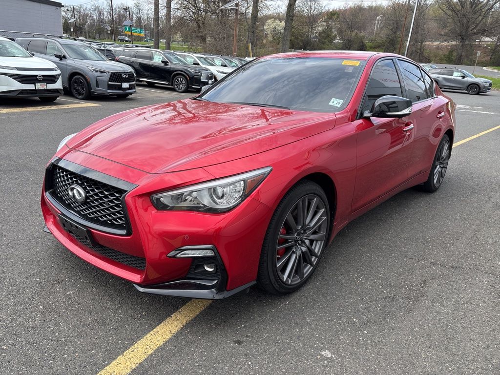 Dynamic Sunstone Red 2023 INFINITI Q50 Red Sport 400 AWD Sedan All-Wheel Drive 7-Speed Automatic Overdrive