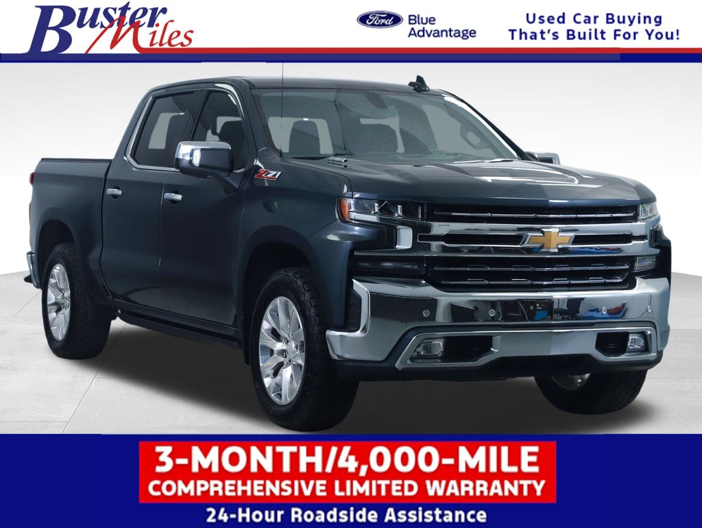Shadow Gray Metallic 2021 Chevrolet Silverado 1500 Pickup Truck Four-Wheel Drive Automatic