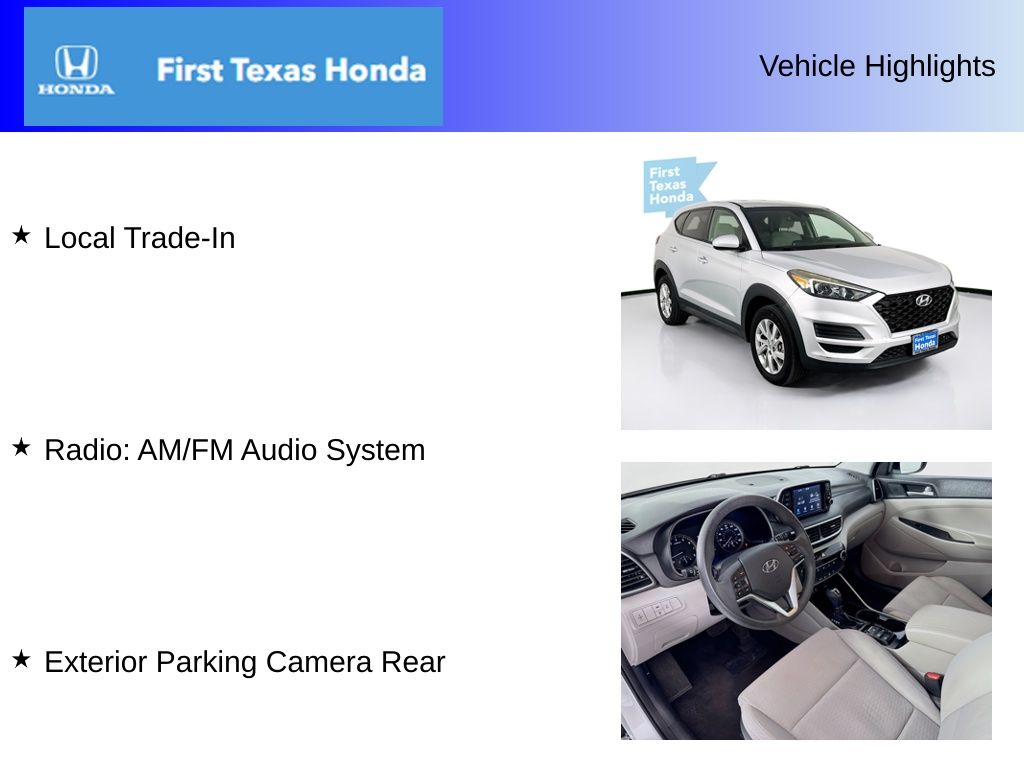 Used Car 2019 Hyundai Tucson  Se For Sale Under $20,000 In Austin, Texas