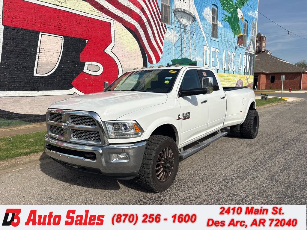 Bright White Clearcoat 2015 RAM 3500 Laramie Crew Cab LB DRW 4WD Pickup Truck Four-Wheel Drive 6-Speed Automatic