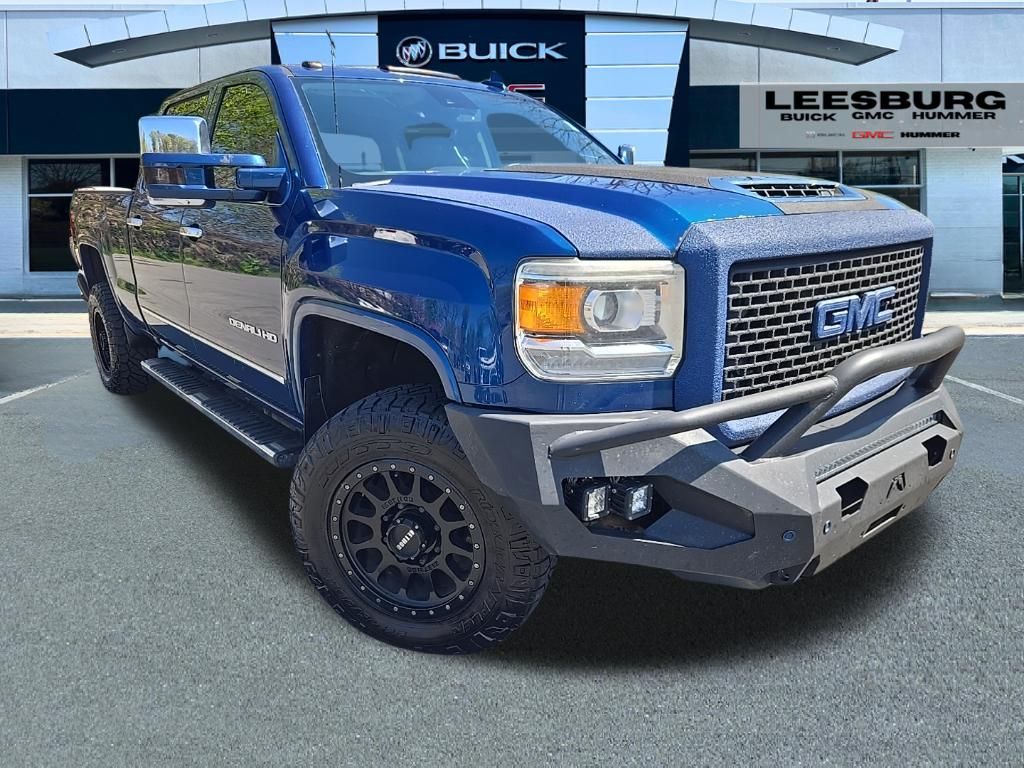 Stone Blue Metallic 2016 GMC Sierra 3500HD Denali Crew Cab LB DRW 4WD Pickup Truck Four-Wheel Drive 6-Speed Automatic