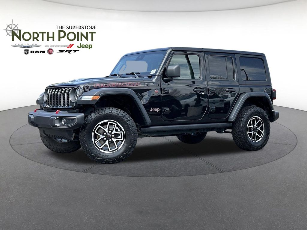Black Clearcoat 2025 Jeep Wrangler Rubicon 4-Door 4WD SUV / Crossover Four-Wheel Drive 8-Speed Automatic