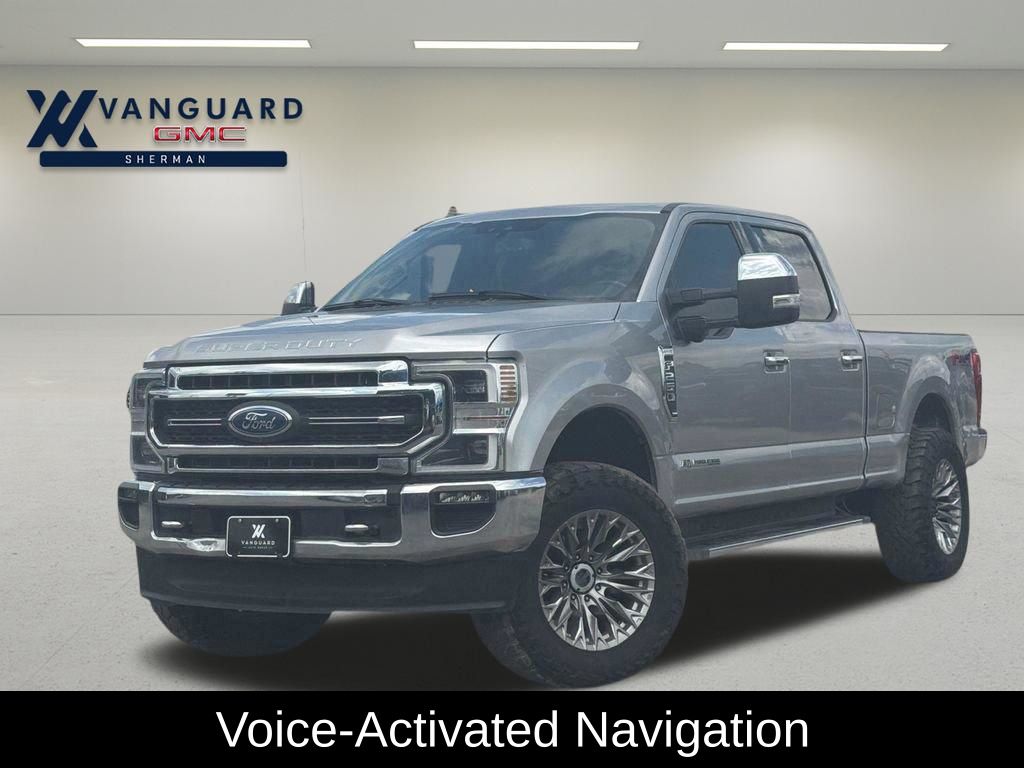 Silver Metallic 2021 Ford F-250 Super Duty Lariat Crew Cab 4WD Pickup Truck Four-Wheel Drive Automatic