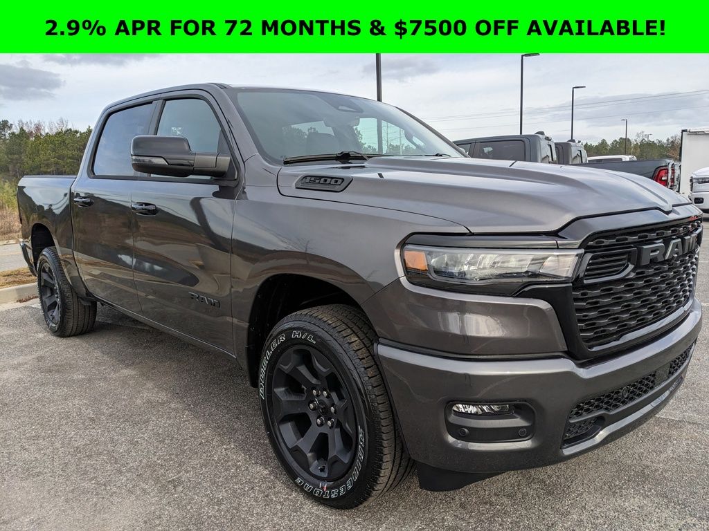 Gray (Granite Crystal Metallic Clearcoat) 2026 RAM 1500 Big Horn Crew Cab 4WD Pickup Truck Four-Wheel Drive 8-Speed Automatic