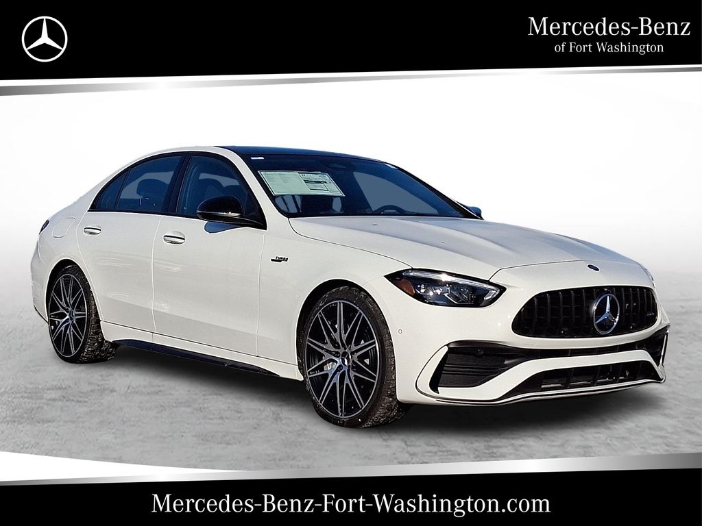 Polar White 2026 Mercedes-Benz C-Class AMG C 43 4MATIC Sedan All-Wheel Drive 9-Speed Automatic