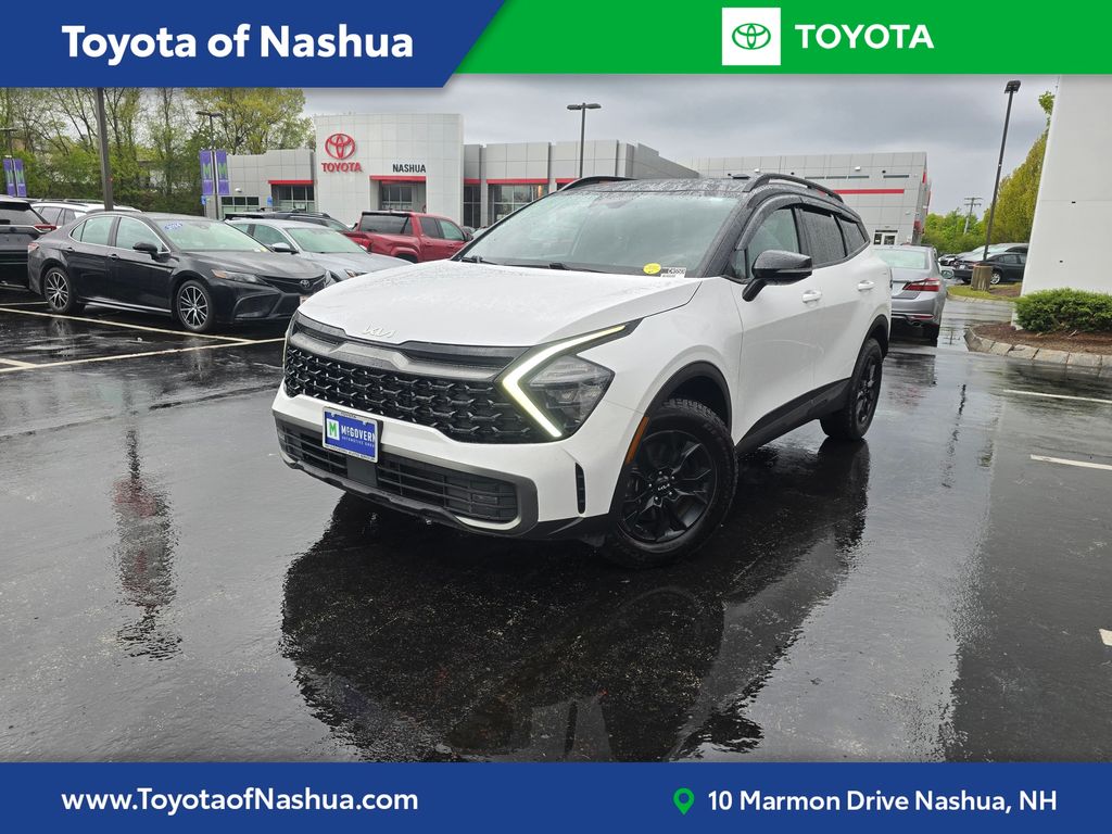 Glacier White Pearl/Ebony Black Roof 2023 Kia Sportage SUV / Crossover All-Wheel Drive 8-Speed Automatic