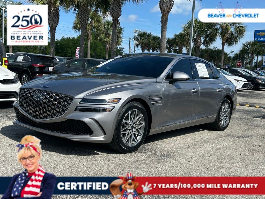 Savile Silver 2025 Genesis G80 Sedan All-Wheel Drive 8-Speed Automatic