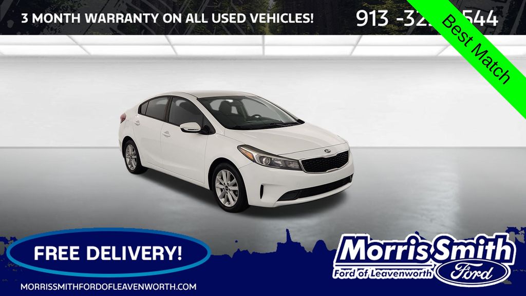 Clear White 2017 Kia Forte S Sedan Front-Wheel Drive 6-Speed Automatic