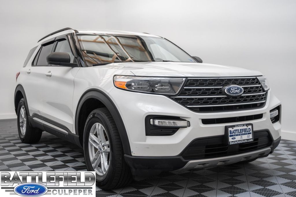 White Metallic 2023 Ford Explorer SUV / Crossover All-Wheel Drive Automatic