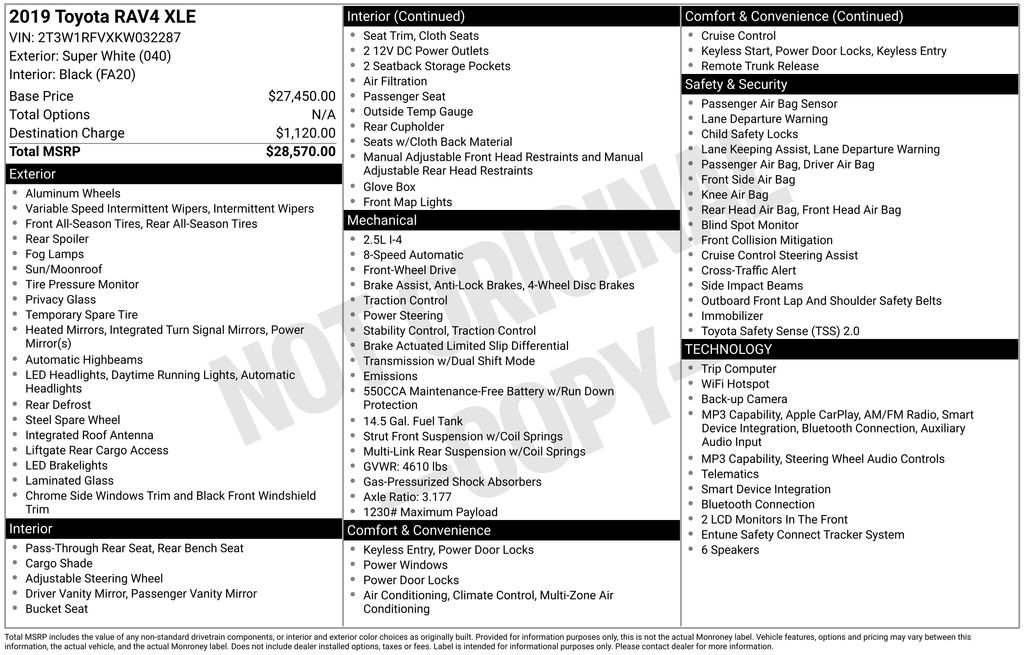 Certified Used 2019 White Toyota XLE image 5