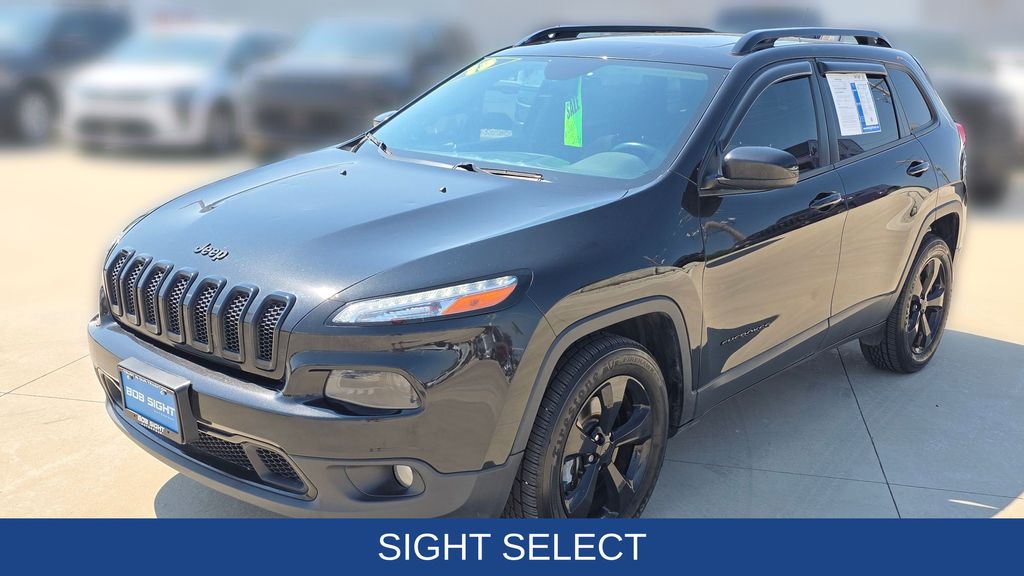 Brilliant Black Crystal Pearlcoat 2015 Jeep Cherokee SUV / Crossover Four-Wheel Drive 9-Speed Automatic