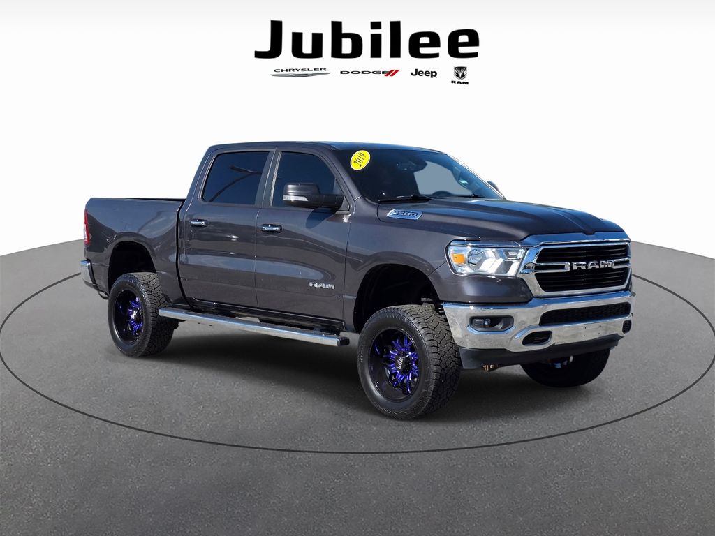 Gray (Granite Crystal Metallic Clearcoat) 2019 RAM 1500 Big Horn Crew Cab 4WD Pickup Truck Four-Wheel Drive 8-Speed Automatic