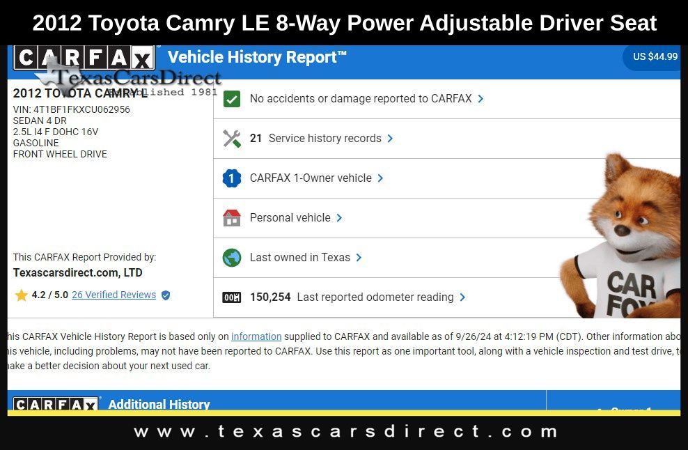 2012 Toyota Camry LE 10