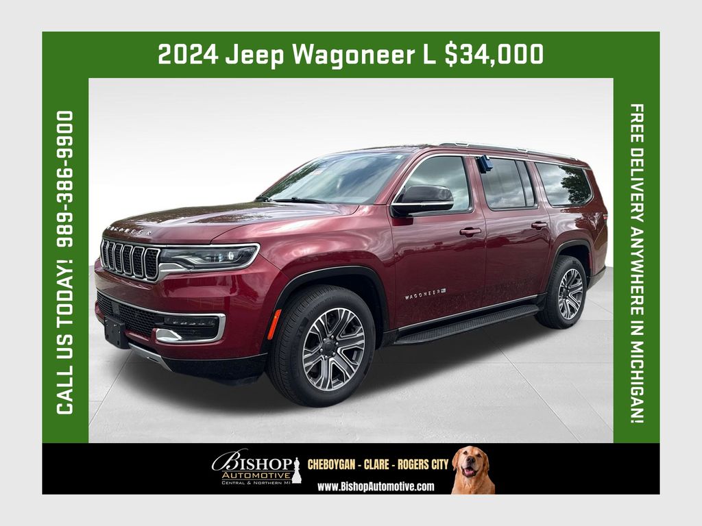 Velvet Red Pearlcoat 2024 Jeep Wagoneer L Series II 4WD SUV / Crossover Four-Wheel Drive 8-Speed Automatic