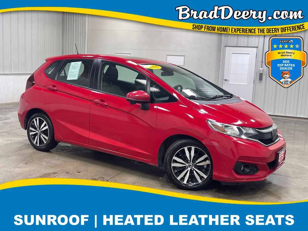 Milano Red 2018 Honda Fit Hatchback Front-Wheel Drive Continuously Variable Transmission