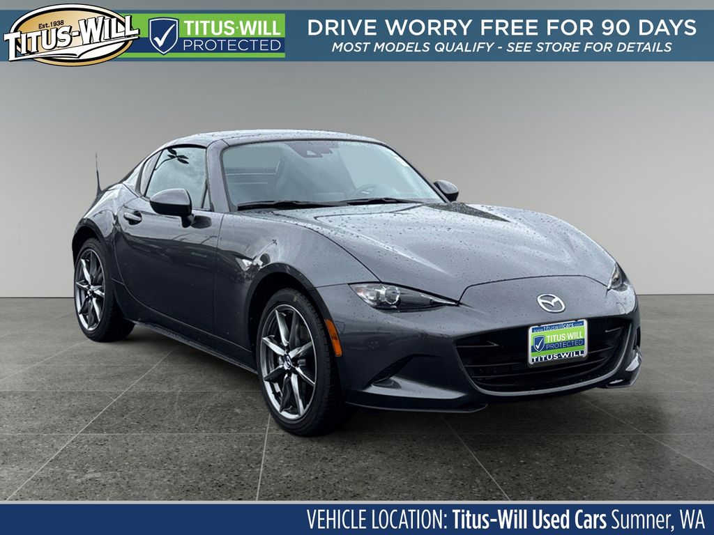 Machine Gray 2023 Mazda MX-5 Miata RF Grand Touring RWD Convertible Rear-Wheel Drive 6-Speed Manual