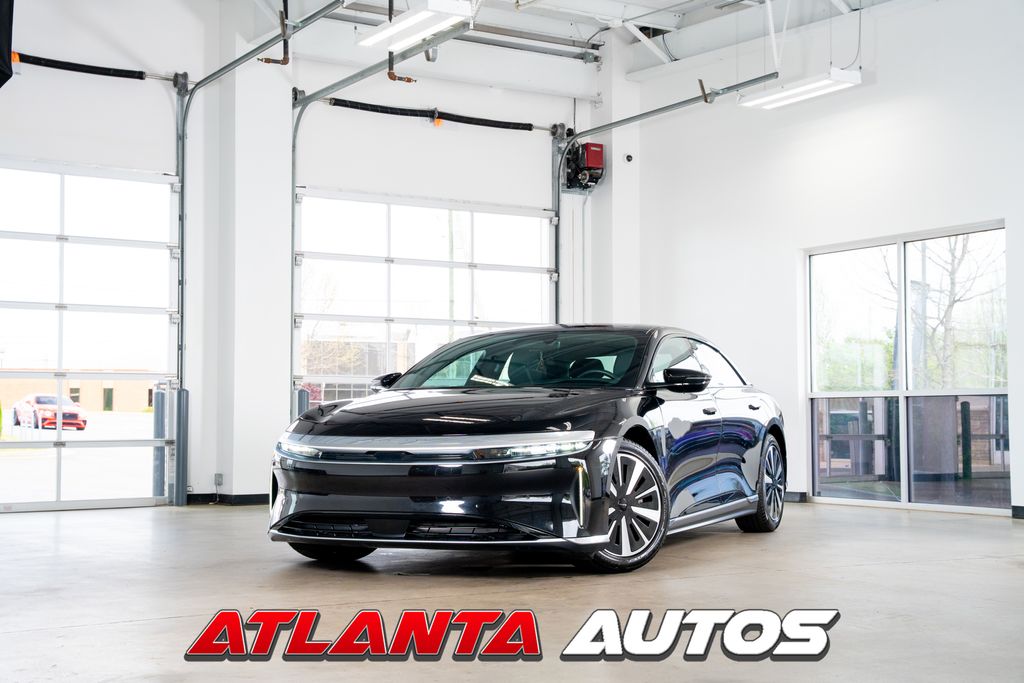 Infinite Black Metallic 2023 Lucid Air Pure AWD Sedan All-Wheel Drive 1-Speed Automatic