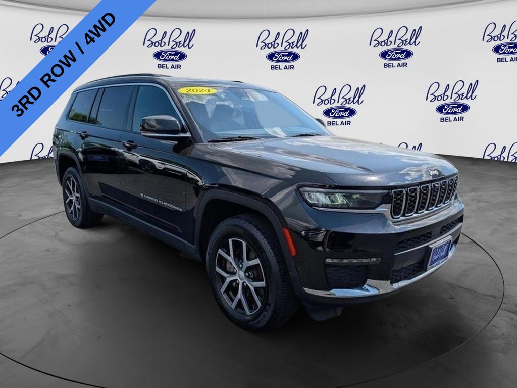 Diamond Black Crystal Pearlcoat 2024 Jeep Grand Cherokee L SUV / Crossover Four-Wheel Drive 8-Speed Automatic
