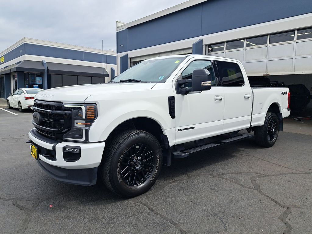 White Metallic 2021 Ford F-350 Super Duty Lariat Crew Cab 4WD Pickup Truck Four-Wheel Drive Automatic