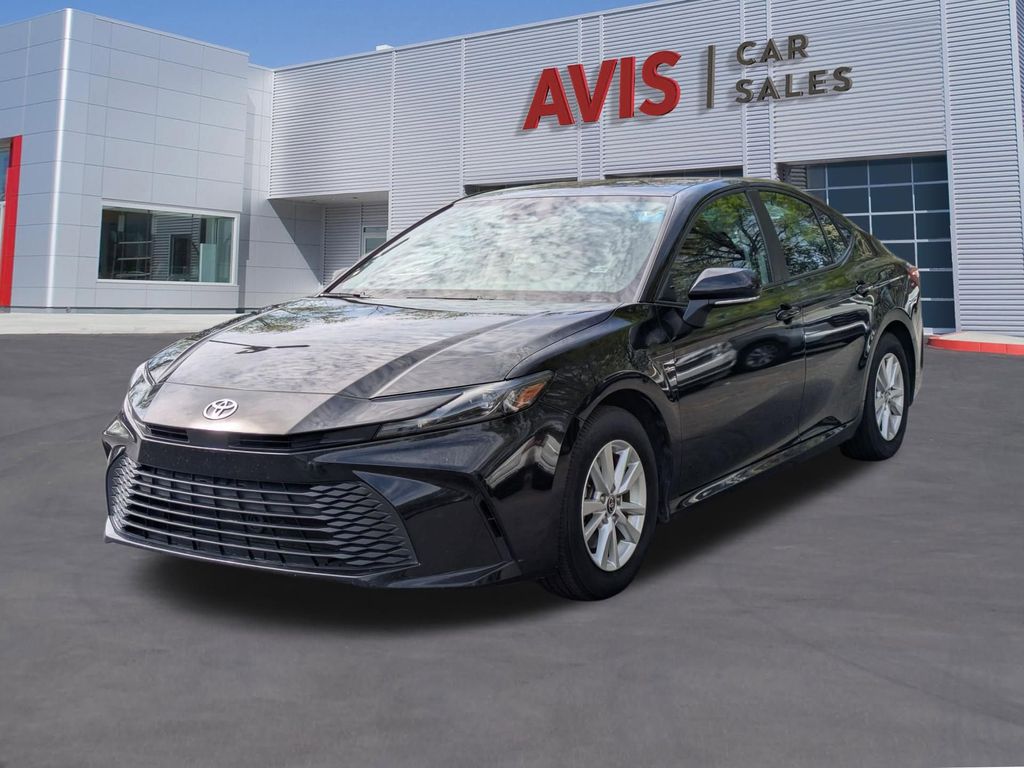 Black 2025 Toyota Camry LE FWD Sedan Front-Wheel Drive Continuously Variable Transmission