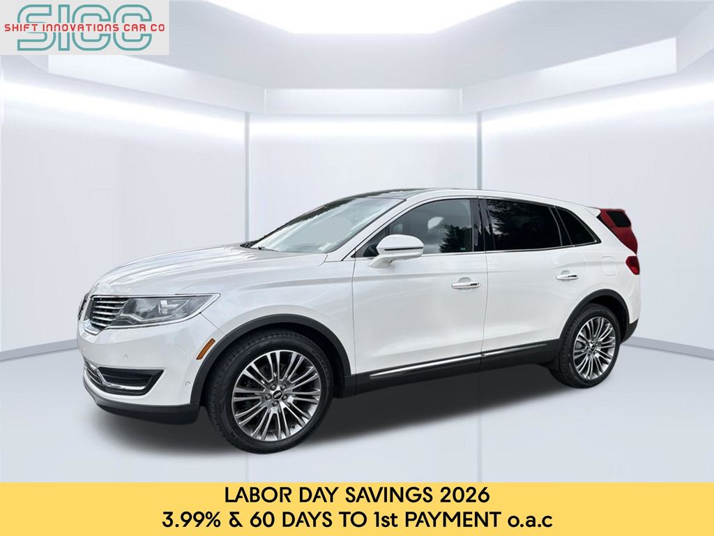 White Platinum Clearcoat Metallic 2016 Lincoln MKX SUV / Crossover All-Wheel Drive 6-Speed Automatic