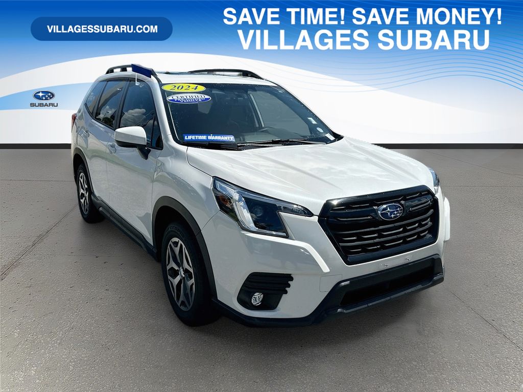 Crystal White Pearl 2024 Subaru Forester SUV / Crossover All-Wheel Drive Continuously Variable Transmission