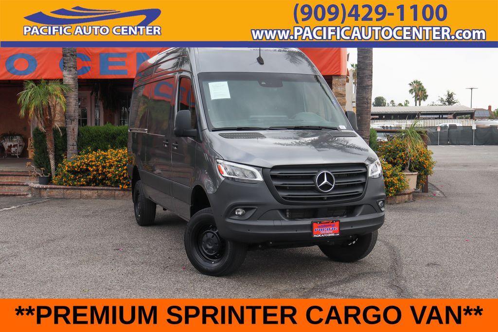 Gray 2024 Mercedes-Benz Sprinter Cargo Van All-Wheel Drive 9-Speed Automatic