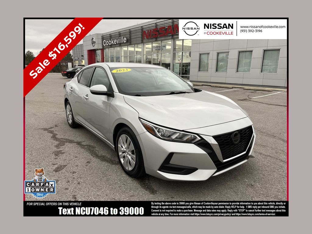 Brilliant Silver Metallic 2023 Nissan Sentra S FWD Sedan Front-Wheel Drive Continuously Variable Transmission