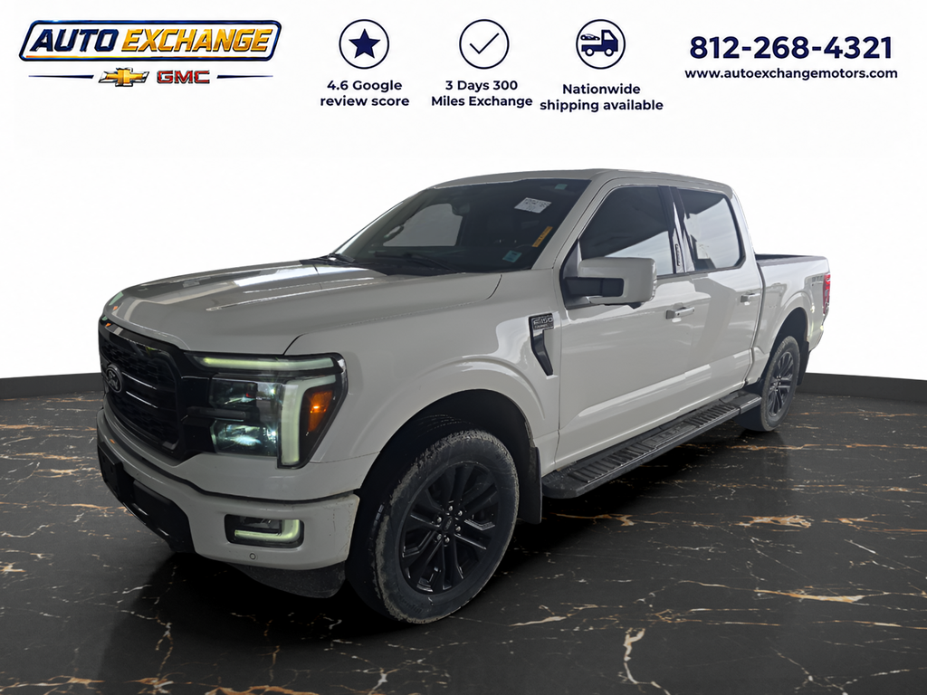 Star White Metallic Tri-Coat 2024 Ford F-150 Pickup Truck Four-Wheel Drive Automatic