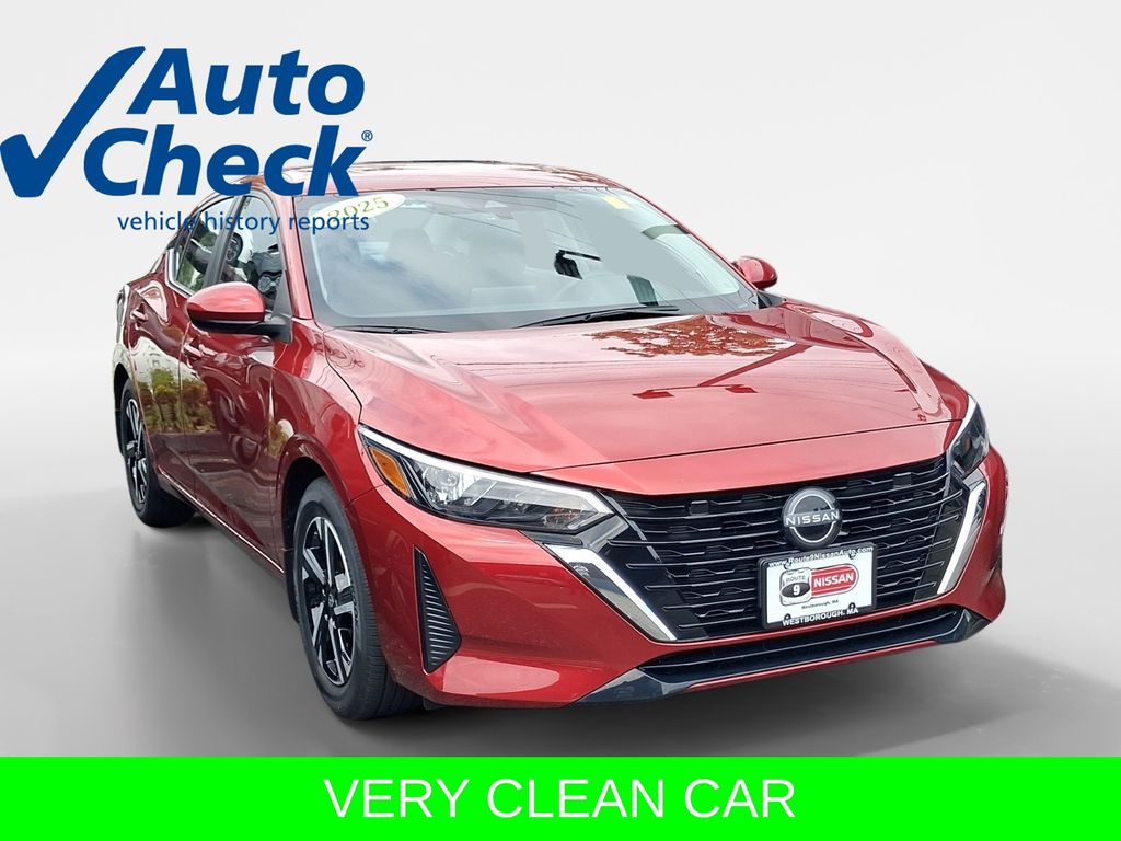 Red (Scarlet) 2025 Nissan Sentra Sedan Front-Wheel Drive Continuously Variable Transmission