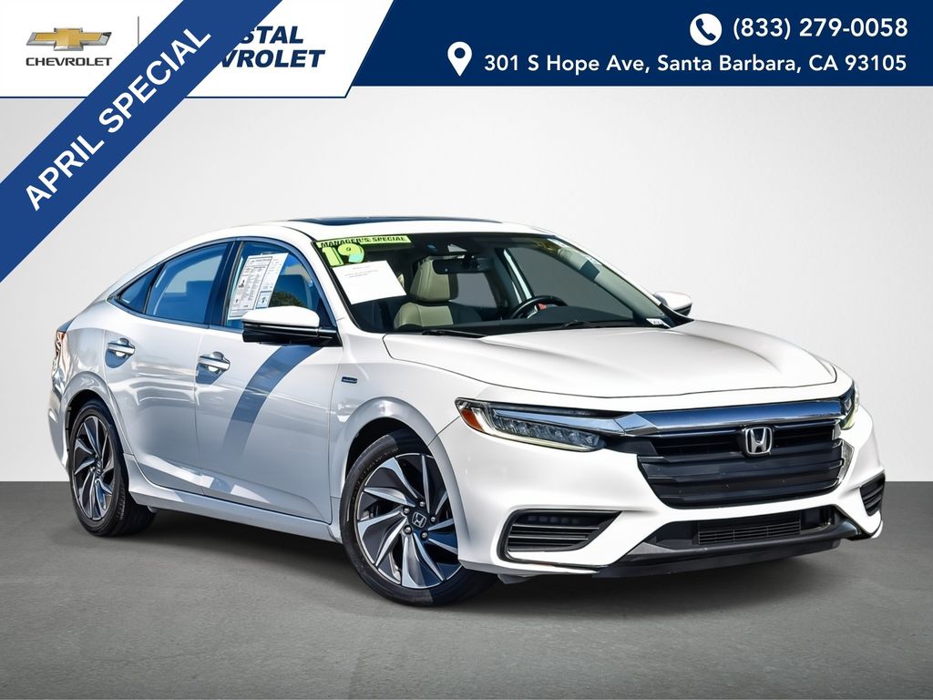 White Orchid Pearl 2019 Honda Insight Touring Sedan FWD Sedan Front-Wheel Drive Continuously Variable Transmission