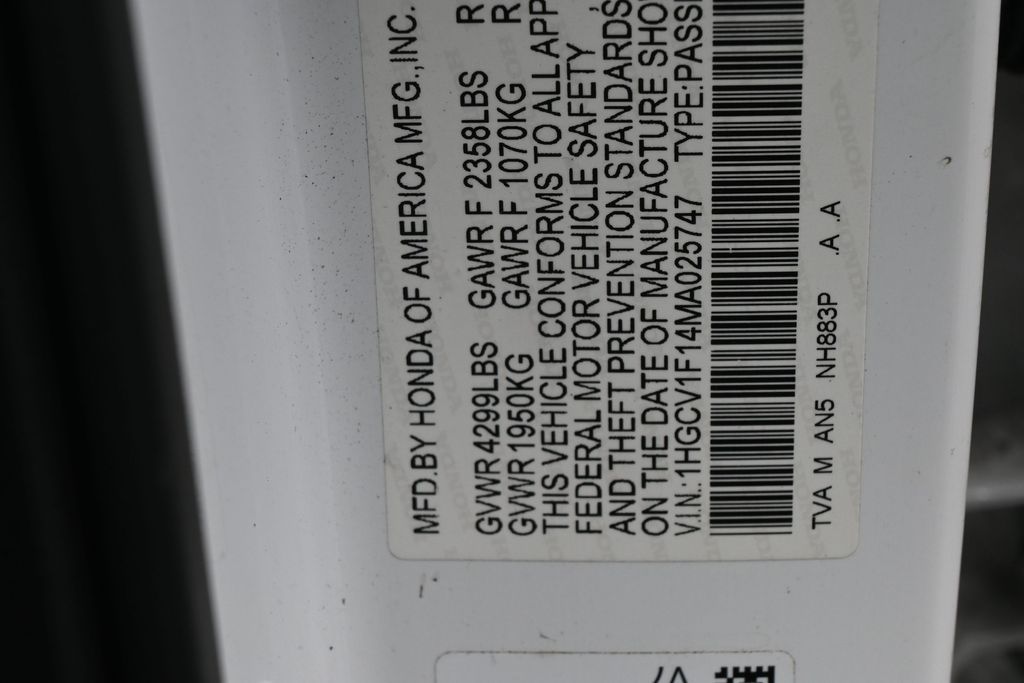 Used 2021 White Honda LX image 16