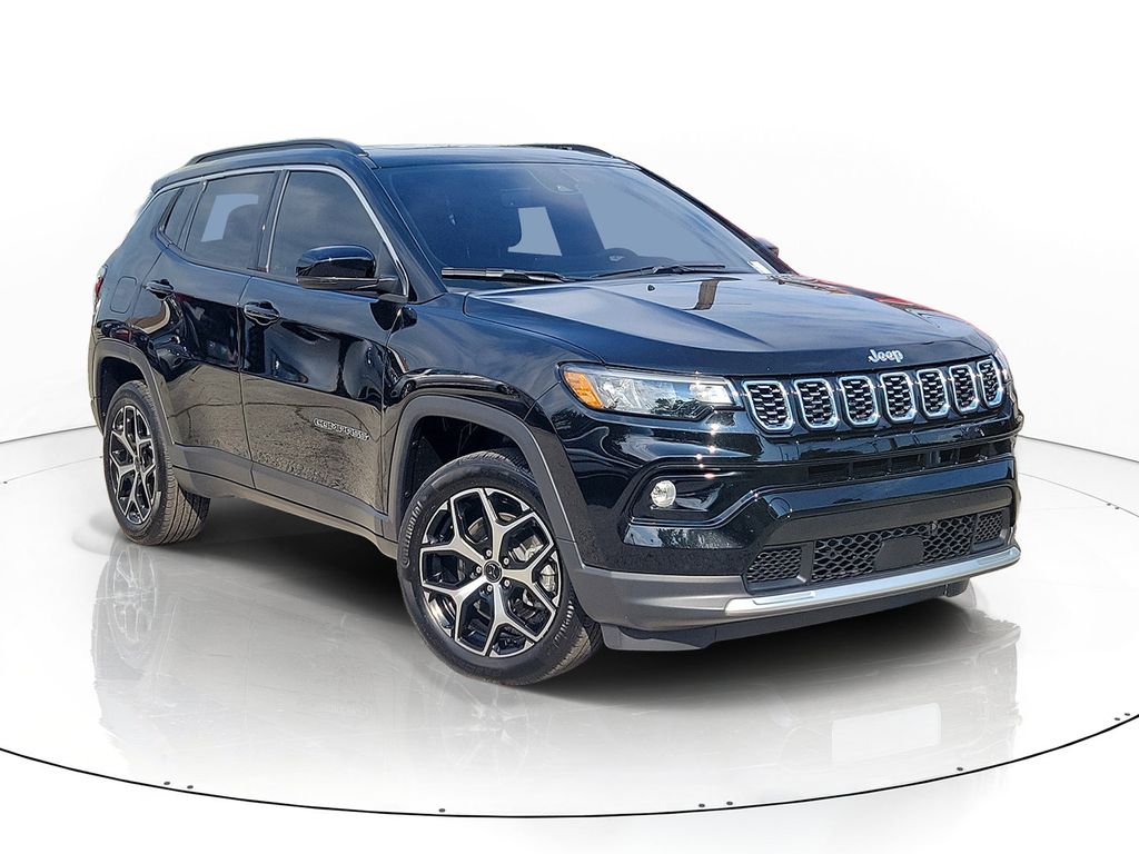 Diamond Black Crystal Pearlcoat 2025 Jeep Compass SUV / Crossover Four-Wheel Drive 8-Speed Automatic