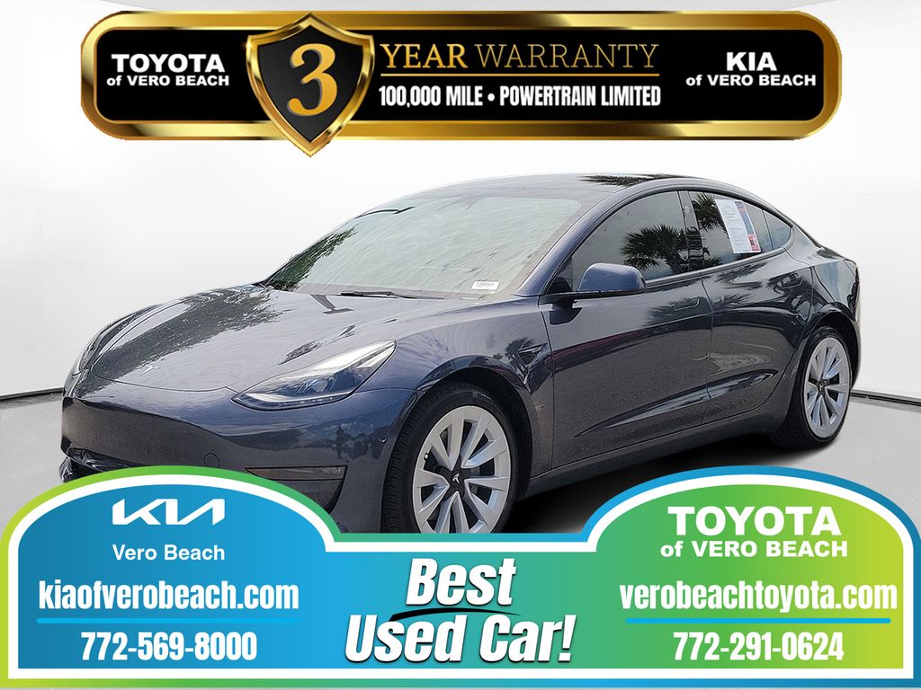 Gray 2022 Tesla Model 3 Sedan All-Wheel Drive 1-Speed Automatic