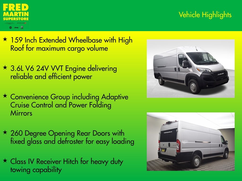 new 2026 Ram ProMaster 3500 car, priced at $53,085