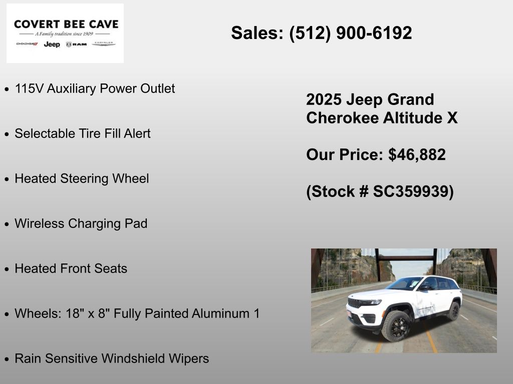 New Car 2025 Jeep Grand Cherokee  For Sale Under $50,000 In Austin, Texas