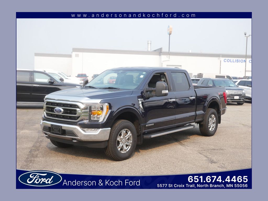 Antimatter Blue Metallic 2021 Ford F-150 Pickup Truck Four-Wheel Drive Automatic