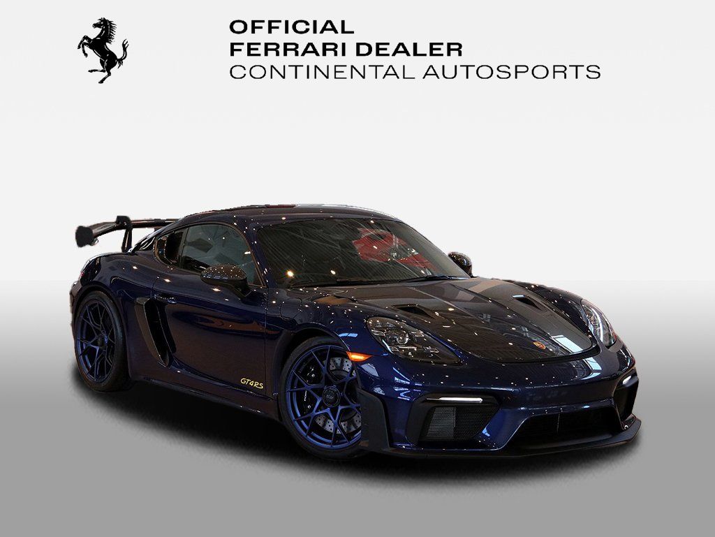 Gentian Blue Metallic 2024 Porsche 718 Cayman Coupe Rear-Wheel Drive 7-Speed Automatic