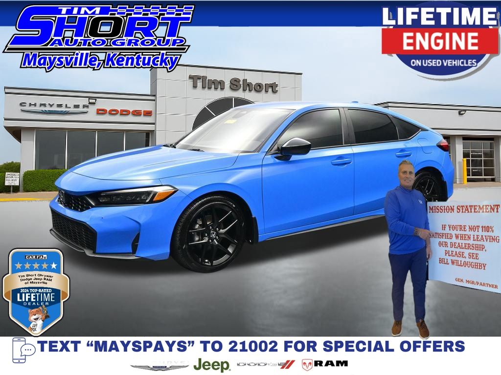 Boost Blue Pearl 2025 Honda Civic Hatchback Hatchback Front-Wheel Drive Continuously Variable Transmission