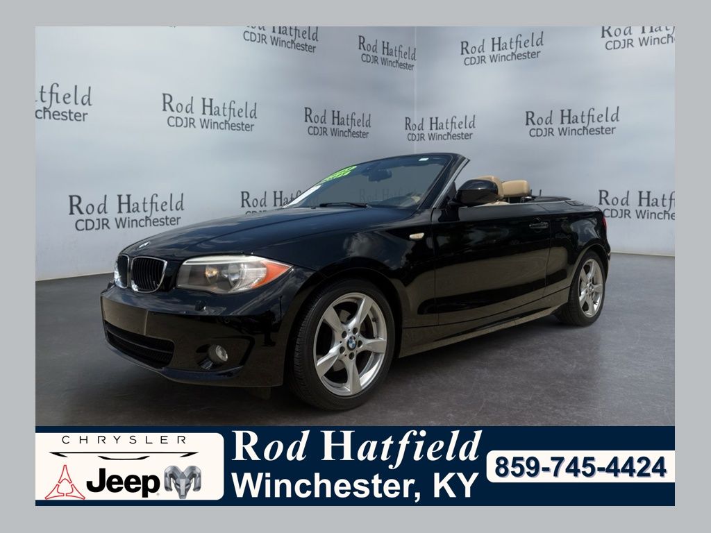 Jet Black 2013 BMW 1 Series Convertible Rear-Wheel Drive 6-Speed Automatic