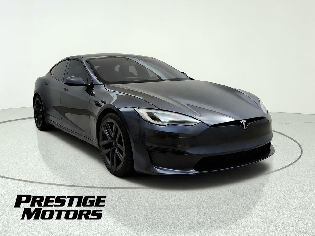 Gray 2021 Tesla Model S Sedan All-Wheel Drive 1-Speed Automatic