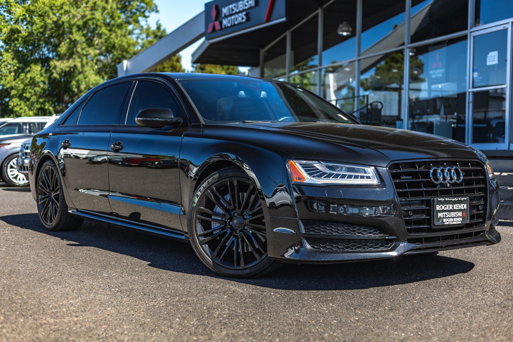 Black Metallic 2017 Audi A8 Sedan All-Wheel Drive 8-Speed Automatic