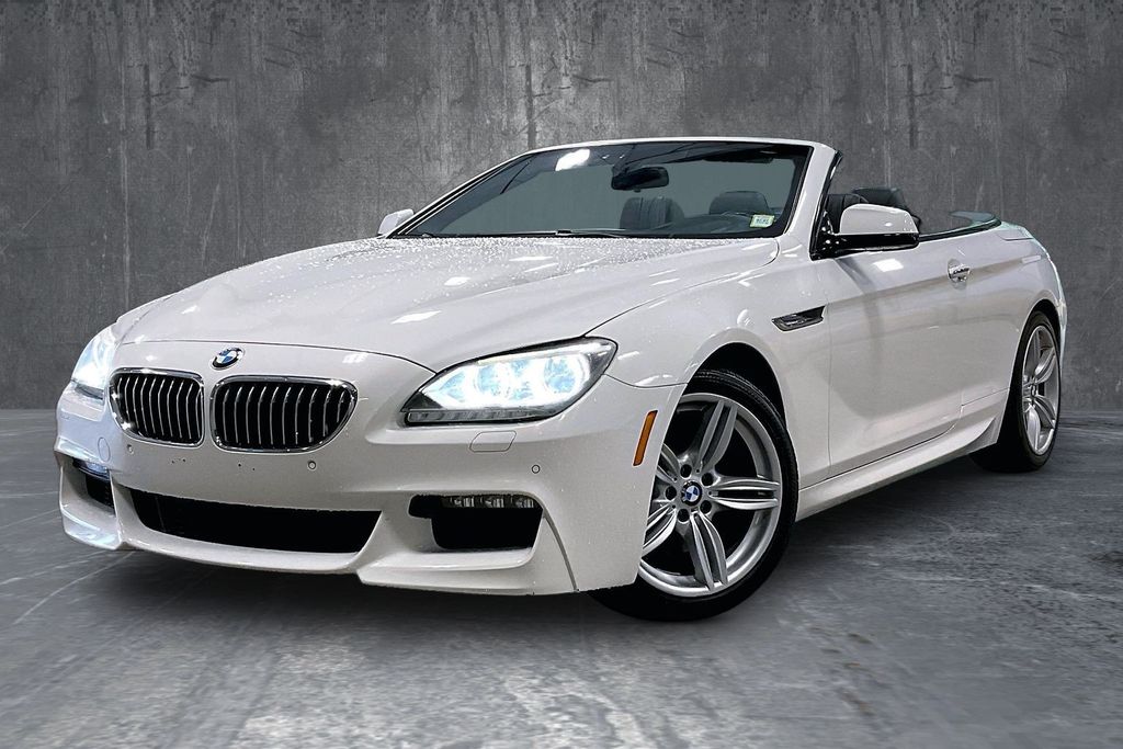 Alpine White 2015 BMW 6 Series Convertible All-Wheel Drive 8-Speed Automatic
