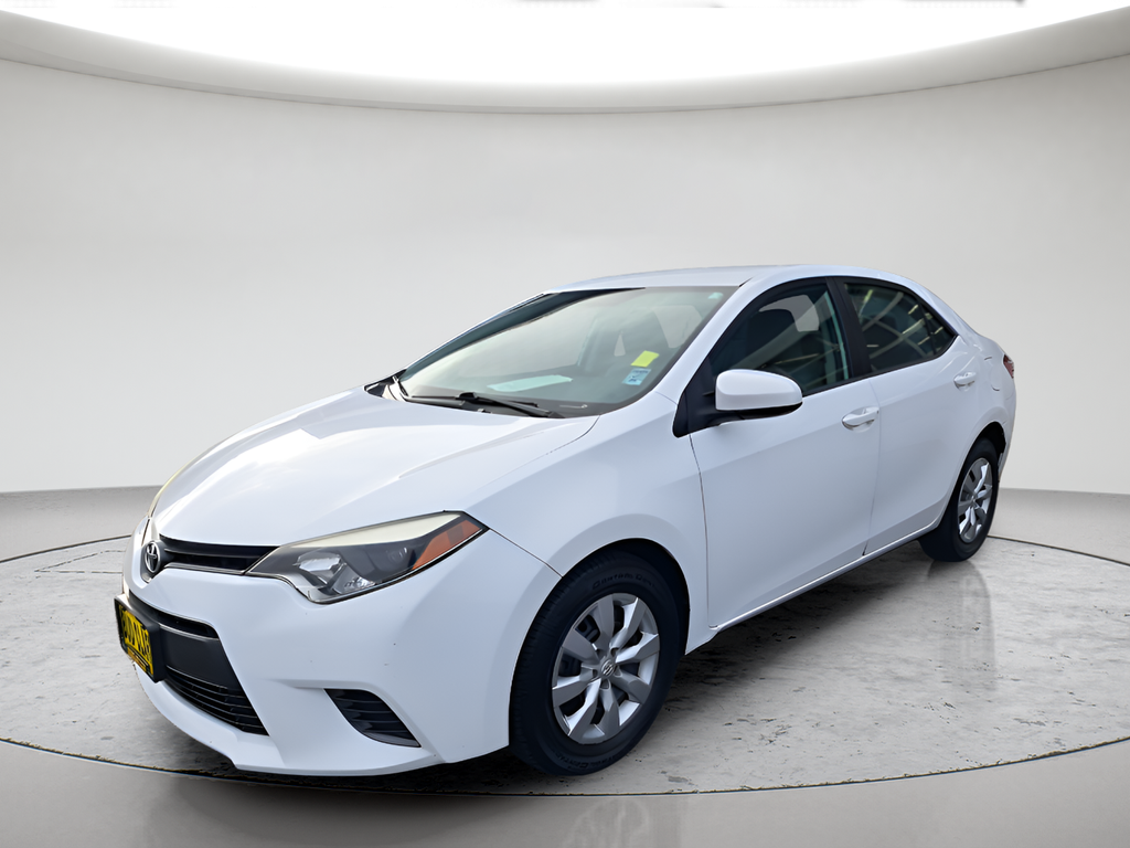 Super White 2015 Toyota Corolla LE Sedan Front-Wheel Drive 4-Speed Automatic