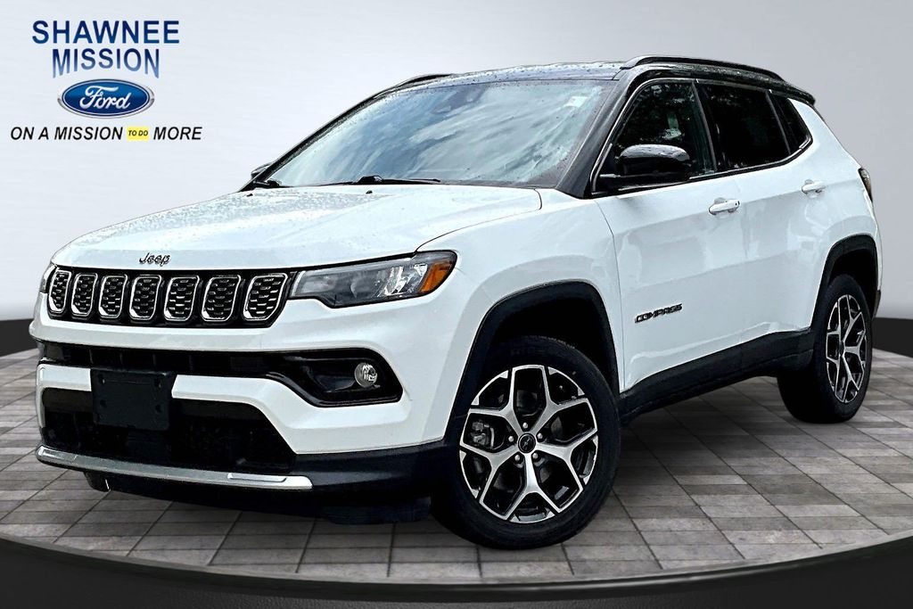 Bright White Clearcoat 2025 Jeep Compass SUV / Crossover Four-Wheel Drive 8-Speed Automatic